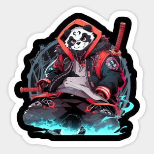 samurai panda Sticker